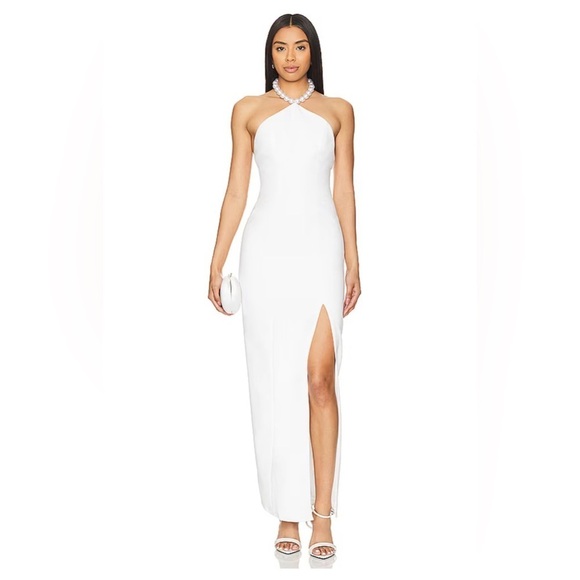 Lovers and Friends Nieve Maxi Dress Gown  in White size S - Picture 1 of 8